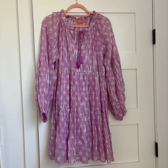 Tuckernuck Oliphant Virgo Lilac Tiered Mini Dress - Picture 3 of 11